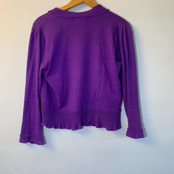 5/ $25 Isabelle Rodriguez Purple Open Front Cardigan S - Picture 8 of 11